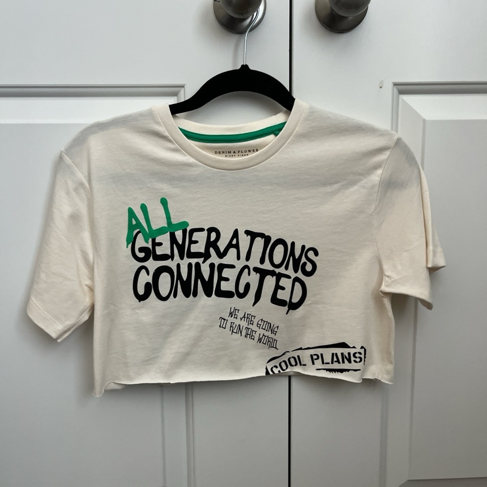 White “All Generations Connected” Mini Crop